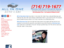Tablet Screenshot of allinoneautocare.com